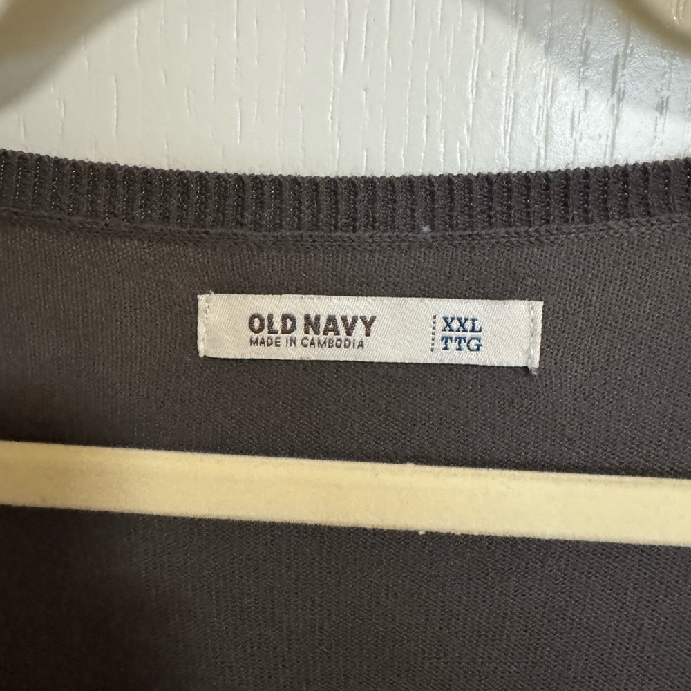 Old Navy XXL Green Button Down Cardigan V-Neck Long Sleeve Plus Size - Picture 2 of 3